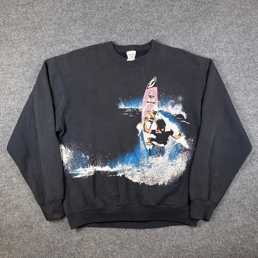 VTG Panama Jack Sweatshirt Mens L Surf Quiksilver Billabong Oneill Made in USA